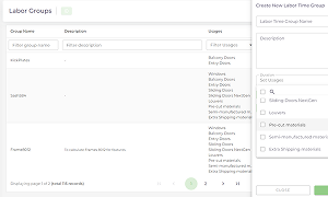 Labor Groups Interface in INTUS Windows Stock Module ERP System